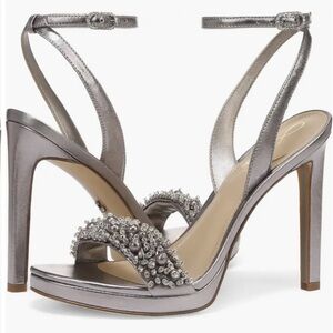 Elegant Silver Women's Heels